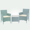 Outdoor Rattan Garden Furniture 3PCS Bistro Set Patio Wicker Table & Chair Set.