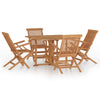 5 Piece Folding Outdoor Dining Set Solid Wood Teak L7E7
