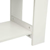 2 Tier Coffee Table End Side Table Modern Design Storage Shelf Living Room White