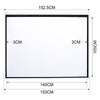 Projector Screen Manual Pull Down Wall Mounted Matt White Home Cinema 60-120''