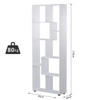 Tall Wooden Bookcase Modern Room Divider Display Storage Cabinet Shelving Unit