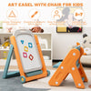 Kid Easel Table and Chair Set Portable Folding Art Easel Toddler Drawing Board