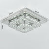 Square/Round LED Crystal Ceiling Light Pendant Flush Chandelier Lamp Cool White