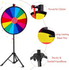 24" Color Prize Wheel Dry Erase Fortune Spinning Floor Stand Party Win Game