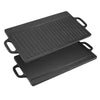 Non Stick Cast Iron Reversible Griddle Plate Frying Skillet Pan Cooking BBQ&HOB