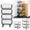 Large Stackable Metal Wire Basket Trolley Rack Kitchen Fruit Vegetable Storages