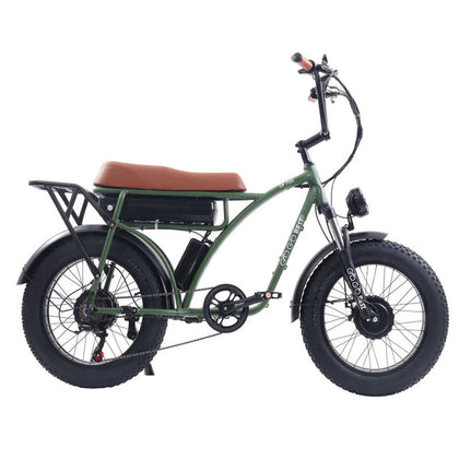 GOGOBEST GF750 Electric eBike Bicycle Dual Motor 20x4.0 Fat Tire 48V 17.5ah BT