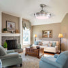 42" Dimmable Light Chandelier with Remote Control Invisible Blades Ceiling Fan