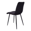 Set of 2 Velvet Dining Chairs Soft Padded Seat Metal Legs Modern Office Kitchen
