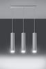Pendant lamp LAGOS 3 White Round Tube Shape Modern Loft Design LED GU10