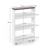 3-tier Slim Kitchen Storage Trolley Rolling Utility Cart Organizer Mobile Shelf