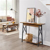 Industrial Console Table with Shelf, Slim Hallway Table for Living Room Entryway
