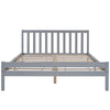 4ft6 Double Bed Wooden Frame Solid Pine Wood Bed Grey For Adults Kids Teenagers