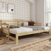 Sofa Bed Day Bed 3ft Single Bed with Trundle King Size Wooden Bed Frame Nature