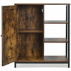 Industrial Storage Cabinet Freestanding Cupboard Sideboard w/ 3 Shelves & Door