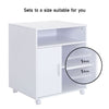 Mobile Home Office Filing Cabinet Printer Stand Unit 360 Degree Casters w/ Door