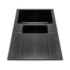 Black 1.5 Bowls Resin Stone Kitchen Sink Deep Basin Drainer Inset Waste Platform