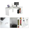 L-shaped PC Computer Desk Corner Table Workstation Home Office w/ Shelves