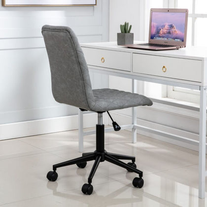 PU leather Office Chair Ergonomic Computer Task Desk Chair Fabric Swivel Chair