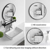 Round Mirrors of Glass Metal Framed Wall Mirror use for Vanity Bathroom Bedroom