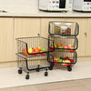 Large Stackable Metal Wire Basket Trolley Rack Kitchen Fruit Vegetable Storages