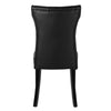 2Pcs Dining Kitchen Chairs High Back Padded Leather Restaurant/Home Modern Black