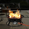 Outdoor Camping Gas Fire Pit Portable Fire Bowl Heater with Lava Rocks Regulator