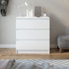 Modern Bedside Table Cabinet Nightstand Bedroom Furniture Storage w/3 Drawers