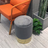 Retro Velvet Round Stool Dressing Table Stool Chair Vanity Footstool Guest Seat