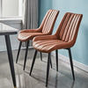 Pair of PU Faux Leather Dining Chairs Kitchen Dining room Chairs Office Family