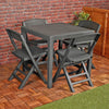 2,4pcGarden Plastic Patio Dining Whether Proof Table & Chairs Outdoors Furniture