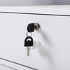 Extra Tall Bedside Cabinet Table Side Storage Floor Shelf Drawer with Lock Keys