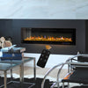 40 50 60 70IN MODERN LED FLAME BLACK INSET WALL MOUNTED ELECTRIC FIRE FIREPLACE