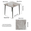 Bright Marble Dining Table Square Slate Stone Table Family Leisure Negotiation