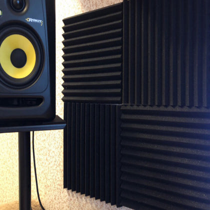 12/24PCS Acoustic Panels Tiles Studio Sound Proofing Insulation Closed Cell Foam