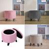 Round Storage Pouffe Stool Ottoman Dressing Table Chair Footrest Stool Footstool