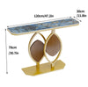 Modern Slim Console Table Marble Sofa Desk Pedestal Table Living Room Furniture