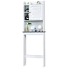 Over-The-Toilet Storage Cabinet 4-Tier Washing Machine Rack W/Adjustable Shelves