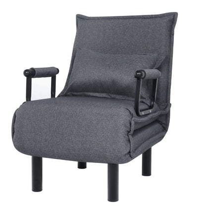 Single Sofa Bed 3-In-1 Folding Armchair Sleeper Lounge Couch Seat with Pillow
