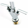 Modern Kitchen Sink Mixer Tap Chrome Monobloc Basin Twin Lever Taps Swivel 360°
