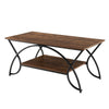 Modern Coffee Table 2-Tier Faux Marble Accent Table Snack End Table Living Room