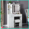 LED Lighted Mirror Vanity Set Large Drawers Bedroom Makeup Dressing Table &Stool