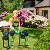 Folding Garden Kneeling Stool Portable Padded Kneeler and Seat W/ 2 Tool Pouches