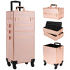 Portable Large 4 in 1 Make-up Case Storage Box Trolley Beauty Cosmetics Suitcase