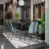 Mondeer Dining Room Sets Dining Table and 4/6 Upholstered Chairs with Metal Legs