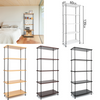 5 Tier Shelving Display Unit Versatile Wall & Pantry Storage Modern Wooden Metal