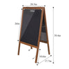 LED Double Side Sidewalk Pavement A Frame Wood Sandwich Board Dryerase Menu Sign