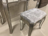 Argent Mirrored 1 Drawer Dressing Table Set. Bedroom Furniture Champagne Silver