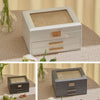 Large Drawer Jewellery Organiser Box Leather Personalised Travel Cabinet Gift