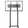 Elegant White Black TV Floor Stand Flat Panel Screen Adjustable TV Mount Bracket